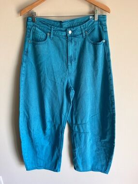 GAP Women’s Horseshoe High Rise Ultrasoft Denim in Cyan Blue Size 10 (30R)